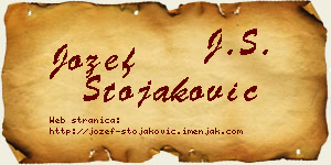 Jožef Stojaković vizit kartica